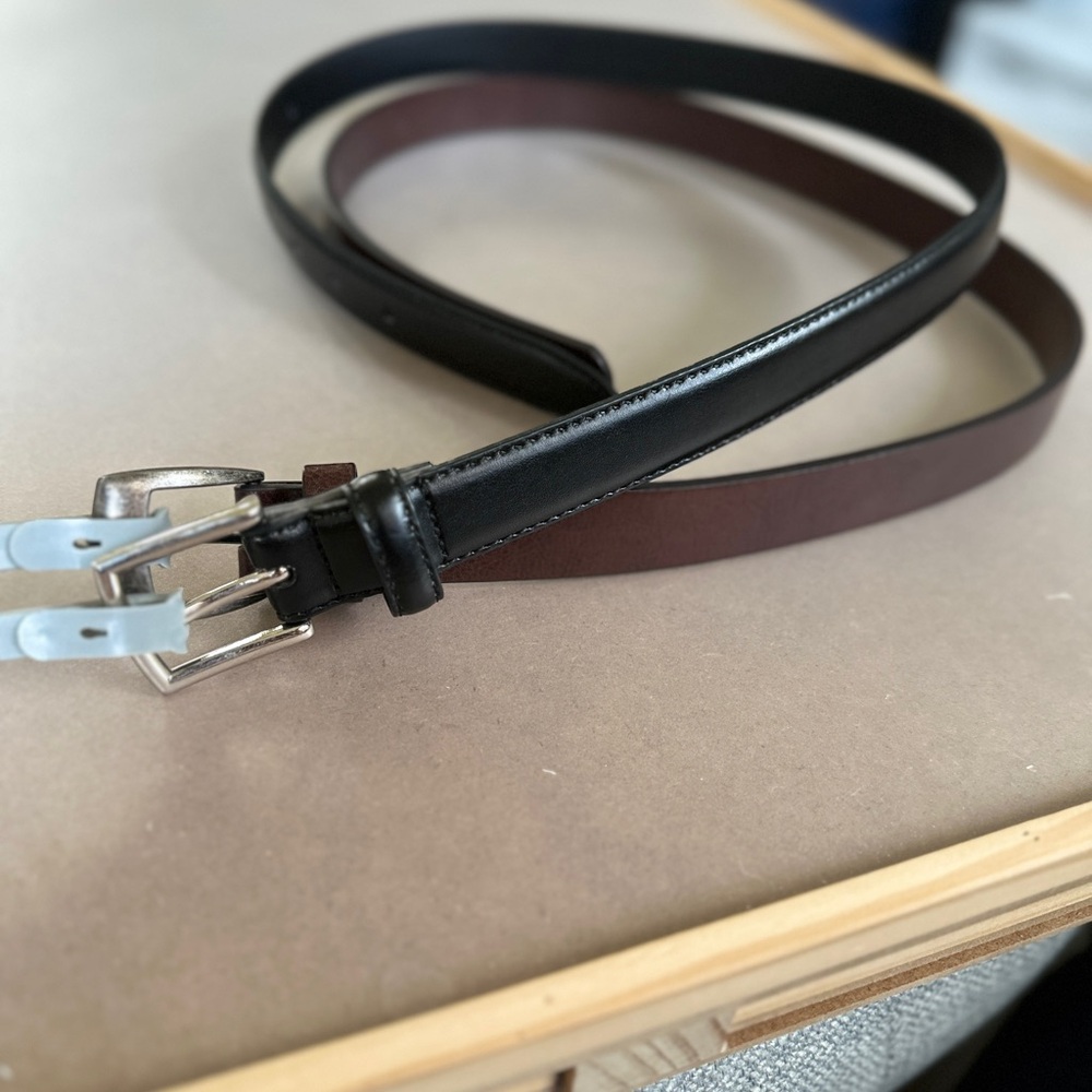 Kids' Black and Brown Reversible Belt